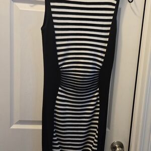 Donna Morgan Black and White Bodycon Maxi Dress